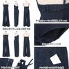 Kobe Lettuce Petitle Denim Petite Summer Clothes for Shorter Pants Size Petite Indigo Women's Overalls, Size, People, Wide-leg [E3508] L,
