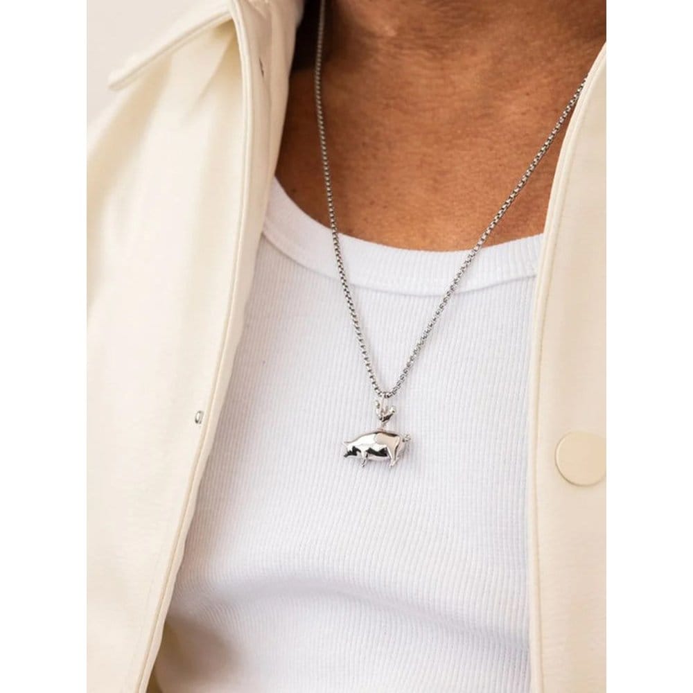 Pendant Necklace - Silver x Silver