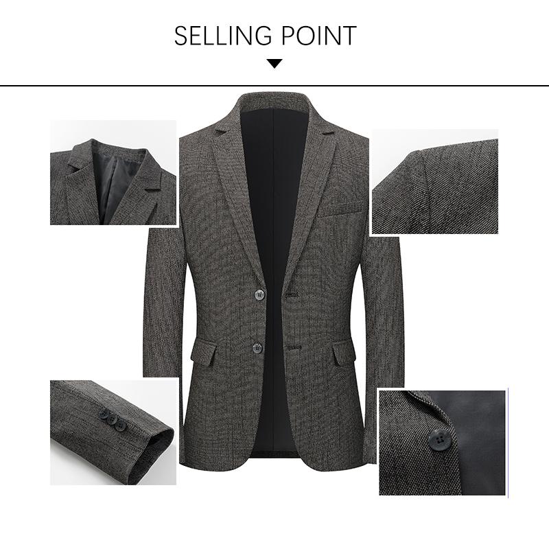 Spring Autumn Forml Blazers for Men Slim Fit Two Button Fly Mens Suits Luxury Designer Wedding Coat Over Size