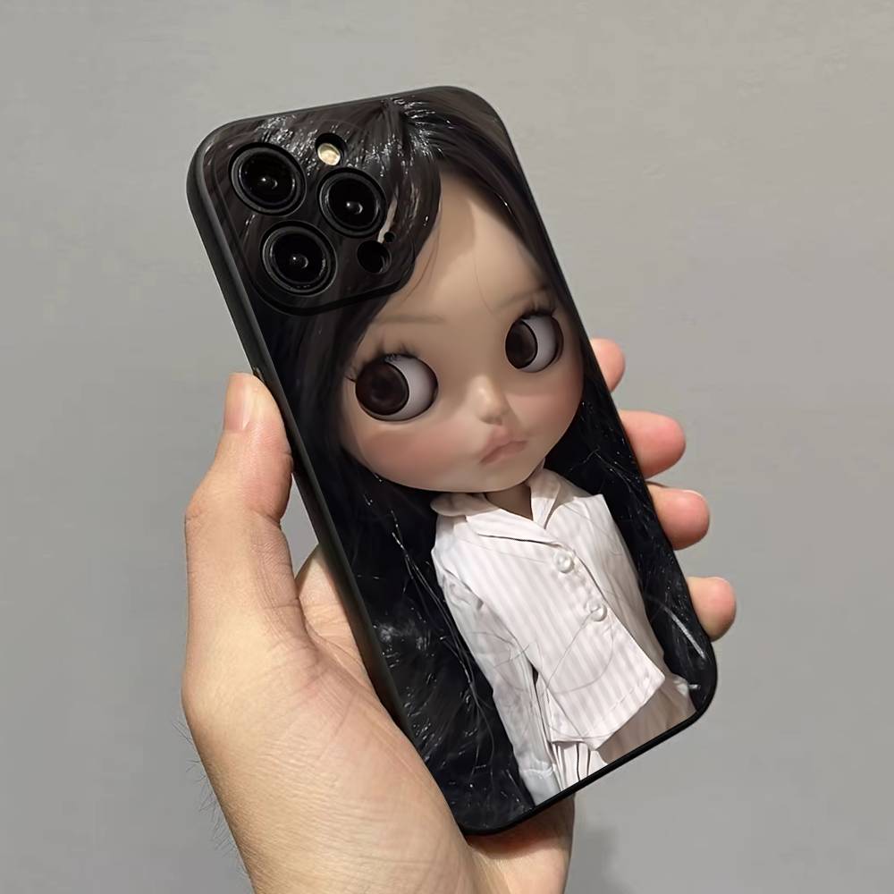Dark Cute Girl Doll Art Case For Oppo Realme C71 C65 C63 C55 C53 C35 C33 C30 C20 C21Y 15 14 13 11 10 9 GT Neo2 P3 Pro Plus 4G 5G
