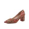 Red Wedding Shoes Women 'S New Thick Heel Xiuhe Shoes Chinese Toast Bridal Shoes Wedding Shoes Winter High Heels 76 -