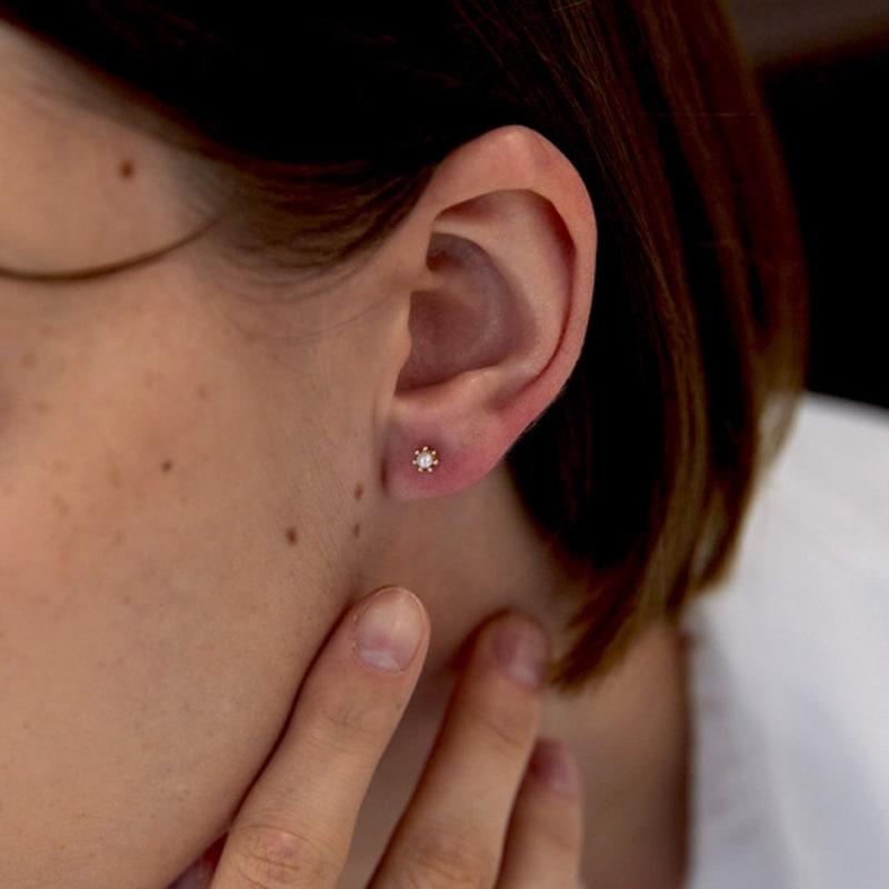 MARQUEMENT 10k 14k Mini Pearl Stud Earrings