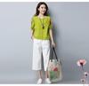 Plus Size M~4XL: 2025 Korean Style Embroidered Short Sleeve T-shirt for Women - Trendy Slimming Base Shirt