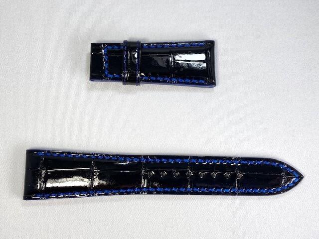 C01K014J9 SEIKO Grand Seiko 23mm Leather Strap Crocodile Black for SBGE039/ 9R16-0AB0