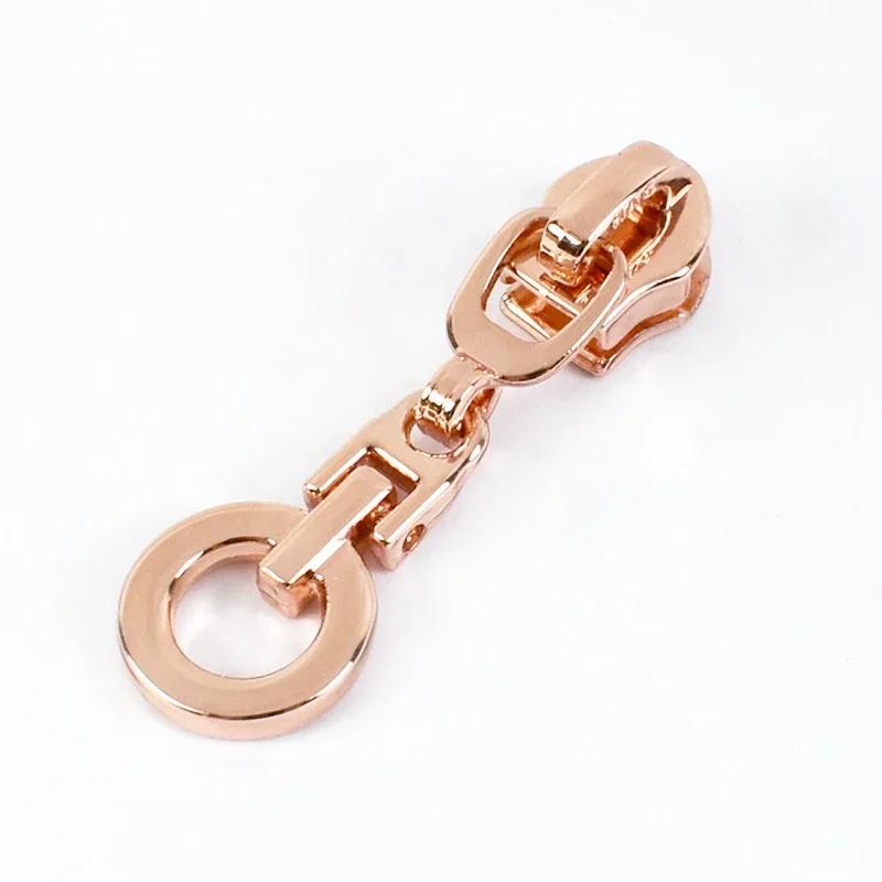 5/10/20Pcs Meetee 5# Zippers Slider Pullers for Nylon Zipper Tapes Sewing Zip Closure Heads Repair Kits Bag Garment Accessories