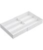 Yamazaki Tower Extendable & Sliding Desk Tray, White, Approx. W25 x D24.6-45 x H5.7cm, Drawer Storage Case, 3441