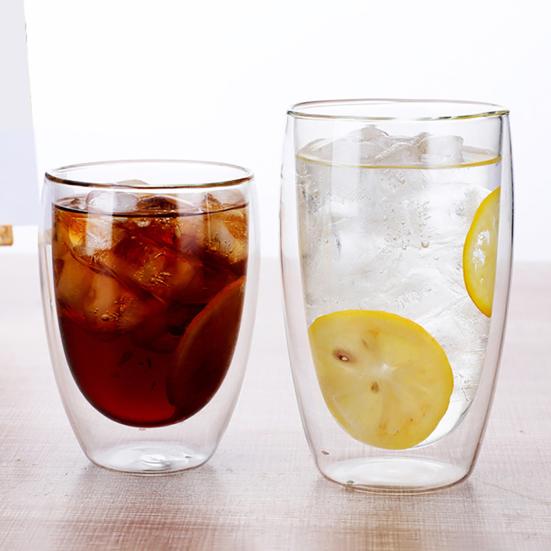 Milk Mug Lightweight Heat Resistant Double Wall Double Layer Glass Mug Tea Coffee Milk Mug