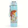 1PC Orange Female Vintage Portrait Print 750ml Colorful Plastic Sports Water Bottle Leakproof Pop Up Lid with Straw for Outdoor Work Home Use