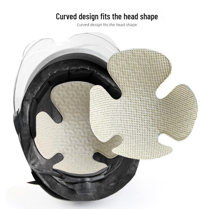 Motorcycle Helmet Liner Pad - Bio-Based Inner Cap Accessory, Universal Fit, Non-Hair Pressing.