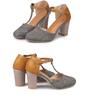 Spring/Summer 43 Large Size Women's Round Toe Thick Heel Sandals