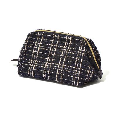 Francfranc Tweed Wire Pouch In Black