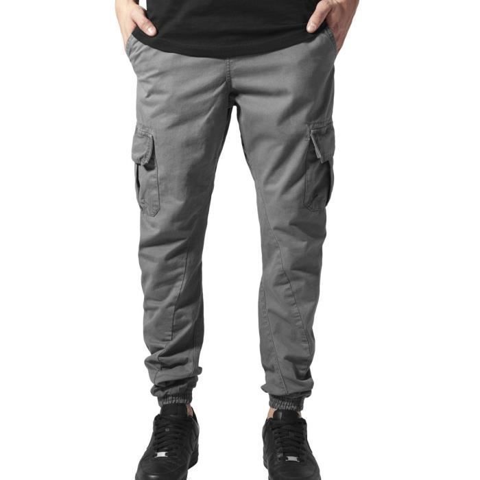 Jogging Cargo - Urban Classics - Gris Foncé - 100% Coton - Idéal Pour Le Fitness - Coupe Cargo