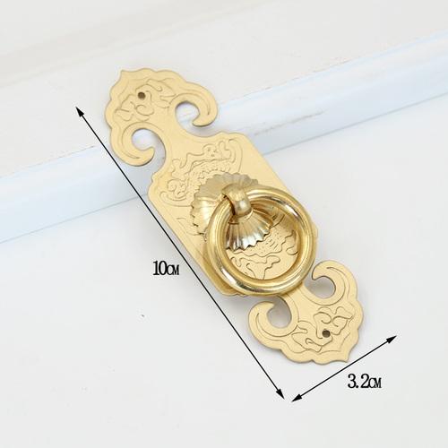 2 Pieces of Chinese Antique Furniture, Brass Surface Mounted Bookcase, Wardrobe, Cabinet Handle, Cabinet Door Hardware Handle
