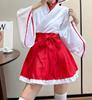 GOODS Plus Size Cute Shrine Maiden Costume Kimono Cosplay [TOKYO MARKET] [PureAribon] Mini-Length Set, (5XL)