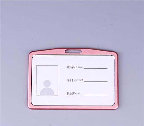 1PC Aluminum Alloy Work Name Credit Card Holders Business Work Card ID Badge Lanyard Holder Bag Vertical Metal ID Business Case