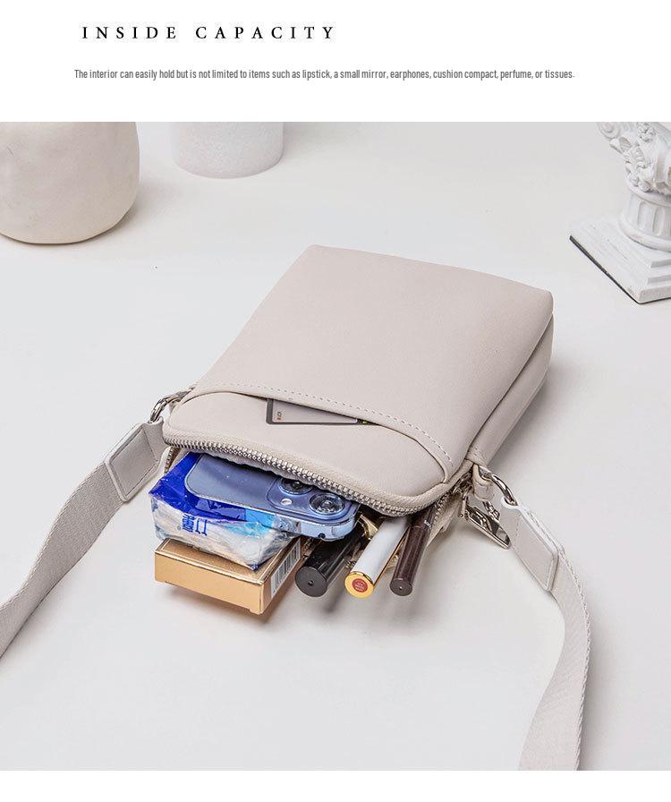 Borsa a tracolla da donna 2025 in morbida pelle PU per telefono - Design semplice a spalla singola