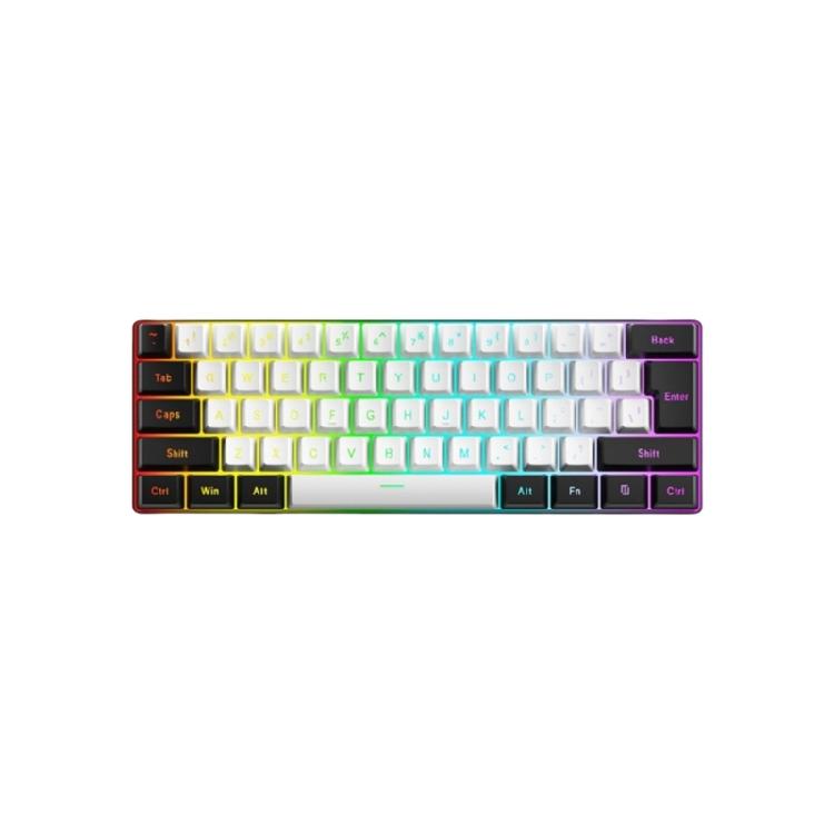 LED Mechanical Keyboard Hot Swappable Gaming Keyboard Corded Keyboard 61 Keys Gaming Keyboard for Computer Laptop