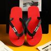 Men's Large Size Thong Sandals - Fashionable Flat Flip-Flops for Home, Outdoor, Beach Use