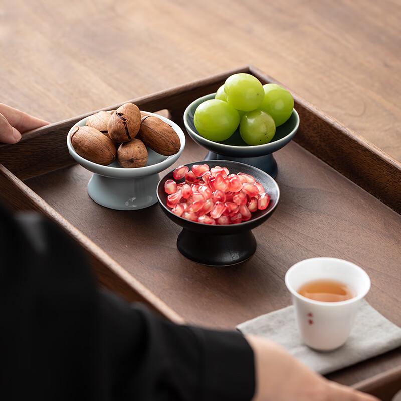 Mini High-Footed Ceramic Tea Snack Plate