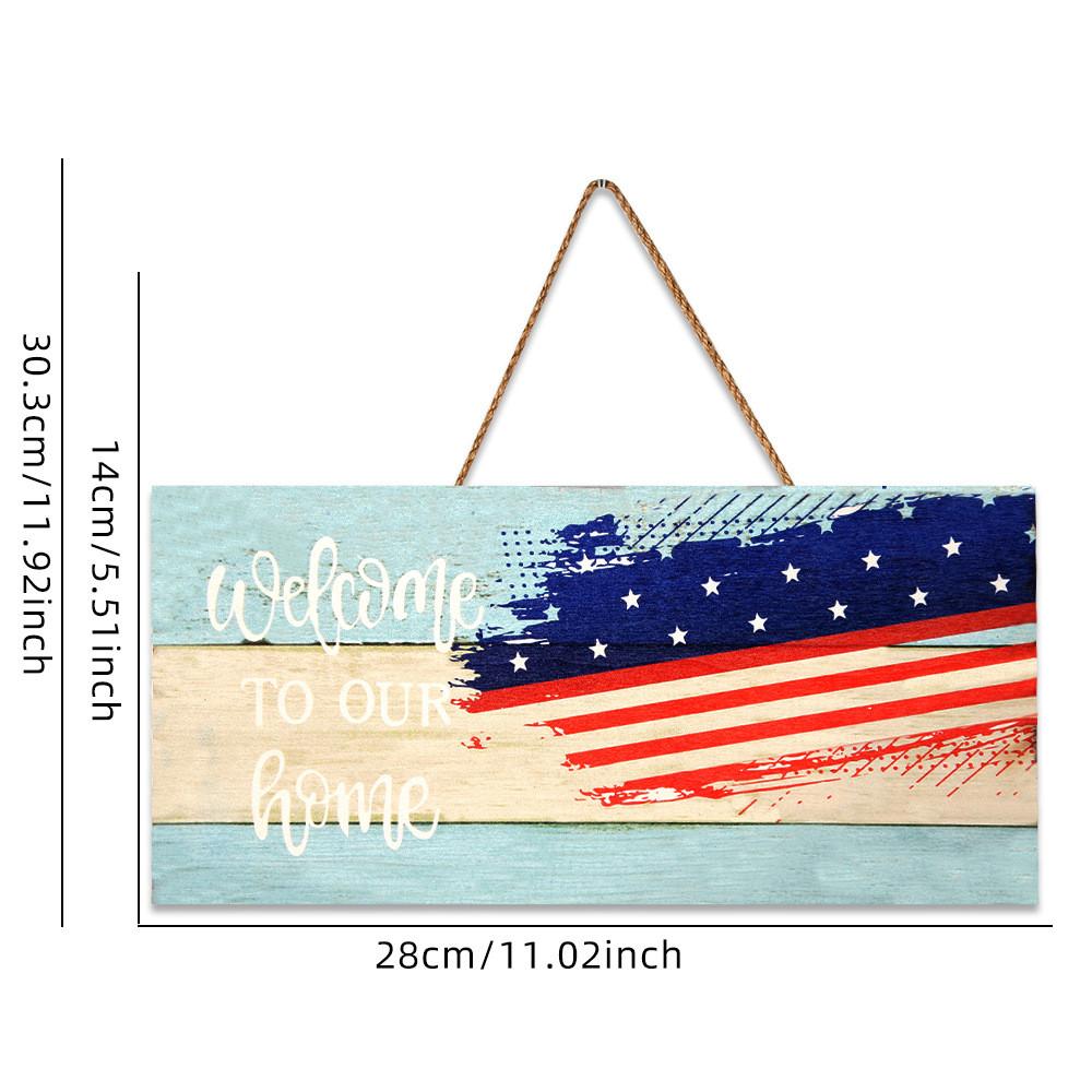 Rustic Heart Shaped Wooden Independence Day Decor With American Flag Motif For Events Holiday