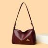 Fashionable Soft Leather Shoulder Bag  Soft Shoulder Crossbody Bag for Daily Commute Work Weekend Outings and Ladies' Holiday Gifts