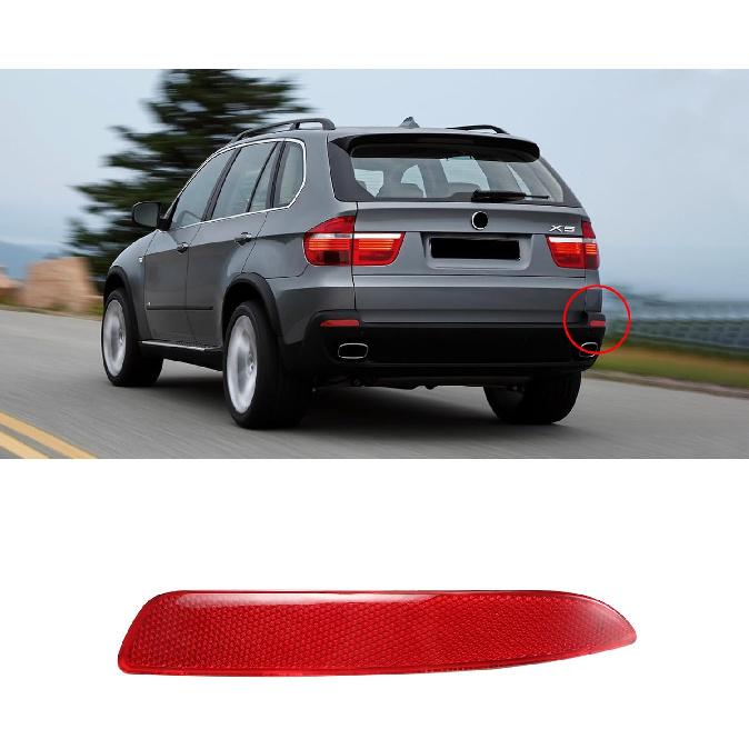 Rear Bumper Reflector Passenger Side 63217158950 Compatible with BMW X5 E70 2006-2013,Right Right,Passenger Side