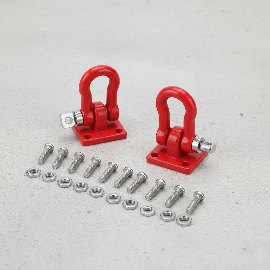

Car Metal Accessories Red Rescue Button Climbing Hook with Belt Screws Pair for Off Road Vehicles Towing Equipment красный