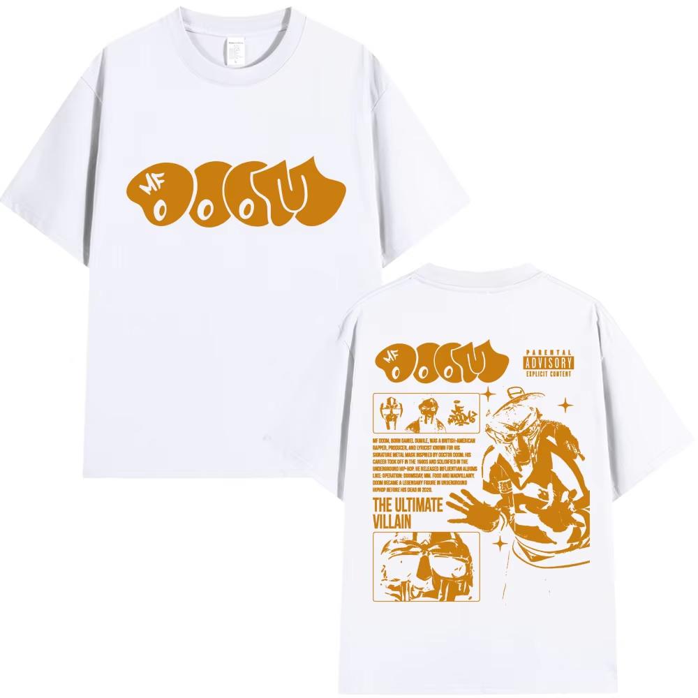 Rapper Mf Doom Madvillainy T-shirts Men Women Hip Hop Personality Vintage T Shirts Gothic Punk Casual Cotton T Shirts Streetwear