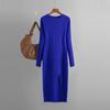 Autumn Winter Slim Full Sleeve Knit Dress Female Long Tight Bottom Package Hip Dress