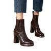 Round head short boots New autumn and winter shoes Chelsea Martin boots Skinny comfortable boots Spring and autumn