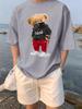 Sports Cartoon Bear Wearing Mask Prints TShirts Womens Summer Cotton Short Sleeve Tees ONeck Soft Loose Tops Casual Clothes
