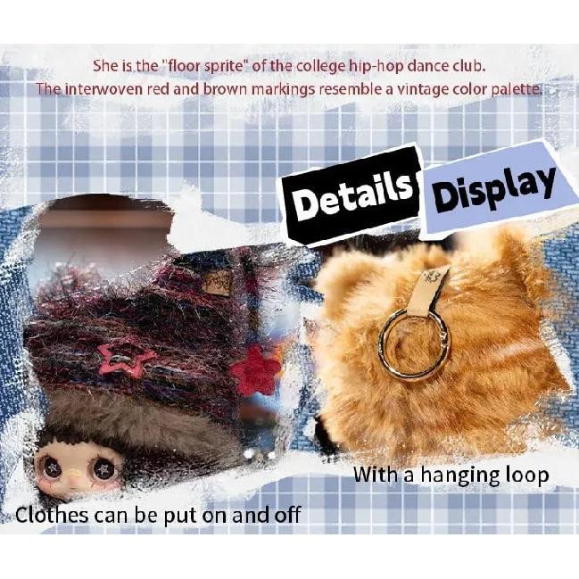 MayMei Kätzchen Akademie Serie Plüsch Schlüsselanhänger Blind Box, Weiche gefüllte Vinyl Gesichts Sammlerstück Plüschpuppe, Kawaii Mystery Spielzeug für Tasche Geldbörse Rucksack, Geschenk