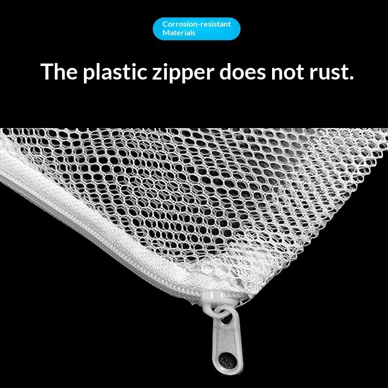 Aquarium Filter Net Bags Reusable Fine Filter Media Bags With Zipper For Aquarium Filtration Bio Ball Carbon Isolation Storage