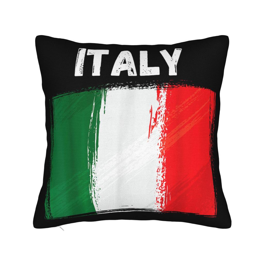 Pillow Cover Italy Flag Holiday Italy Heart Italian Flag  Morden Pillow Case For Sofa Bedroom Home Decor Pillowcases