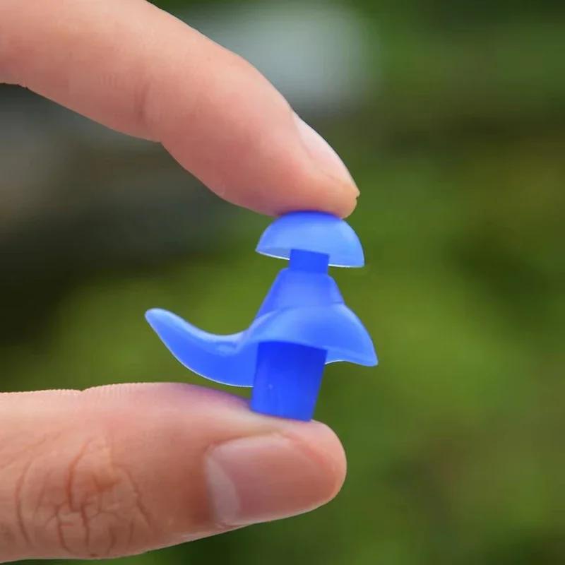 Silicone Earplug Sleep Noise Ear Plug Canceling Noise Portable Waterproof Swim Bath Earplugs with Box Swimming Accessories