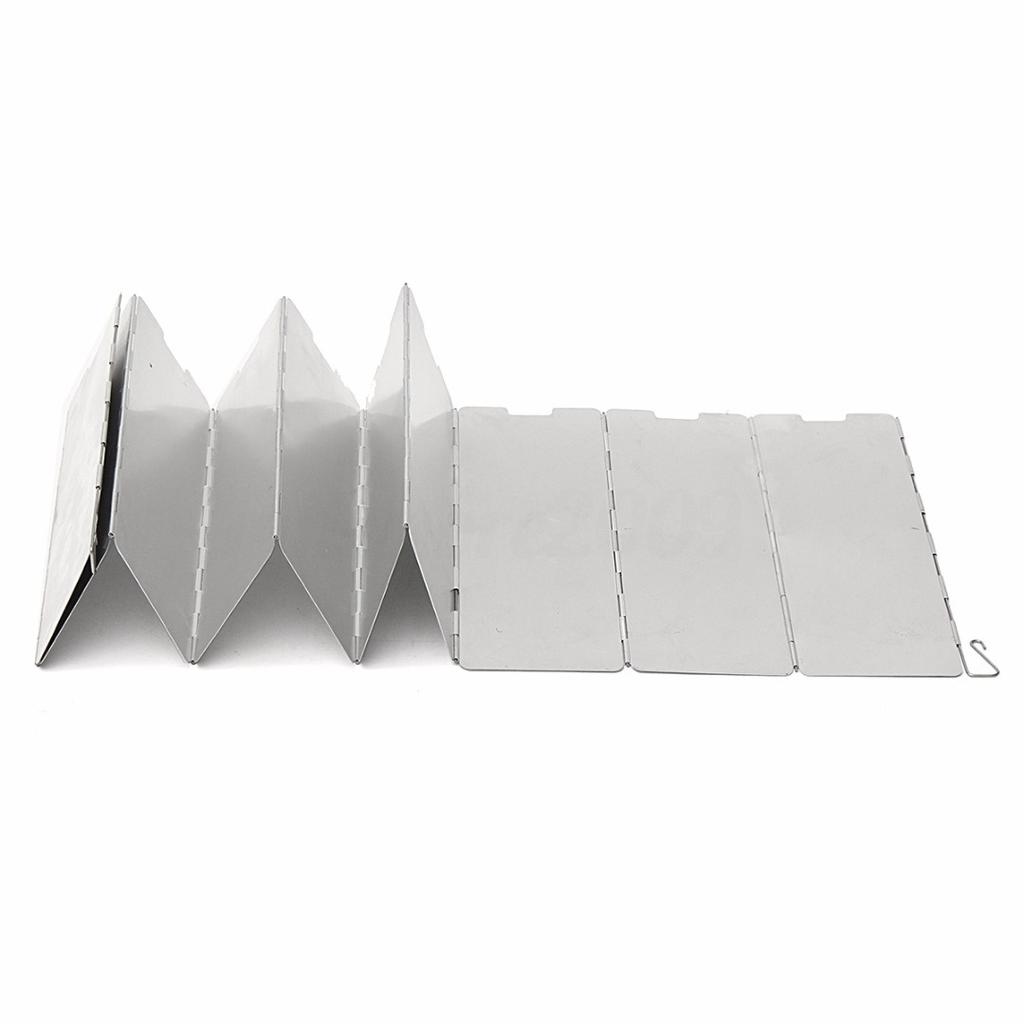 Outdoor 10 Platten Aluminium faltbar Camping Picknick Kochen Windschutz