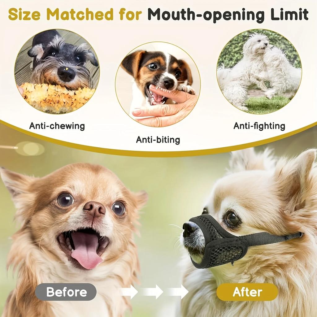 Dog Muzzle Anti-Bite Barking Mask for Small and Large Dogs, Pet Barking Stopper, Teddy Supplies, Cage Dog Cover