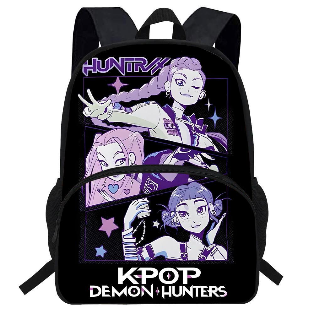 Hunters Demon Kpop Cartoon School Backpack Durable Material Anti Shock Students