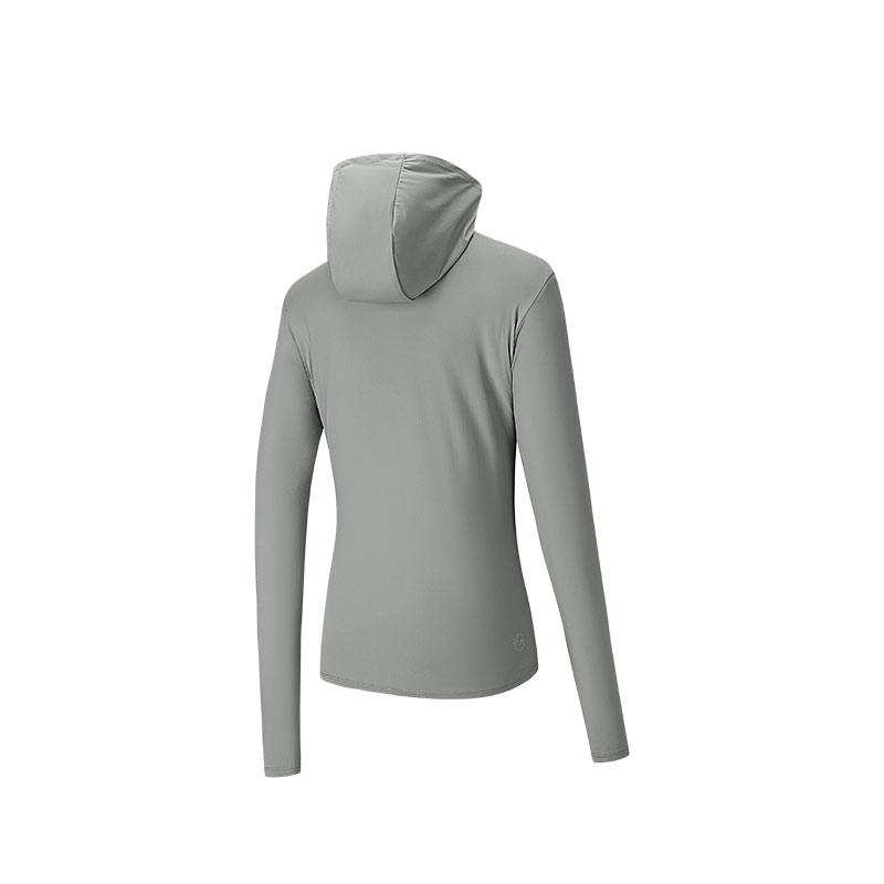 Anta Simple Comfortable Versatile Hooded Breathable Sun Protection Clothing Women Outerwear Star-Diamond-Gray 162527707-6