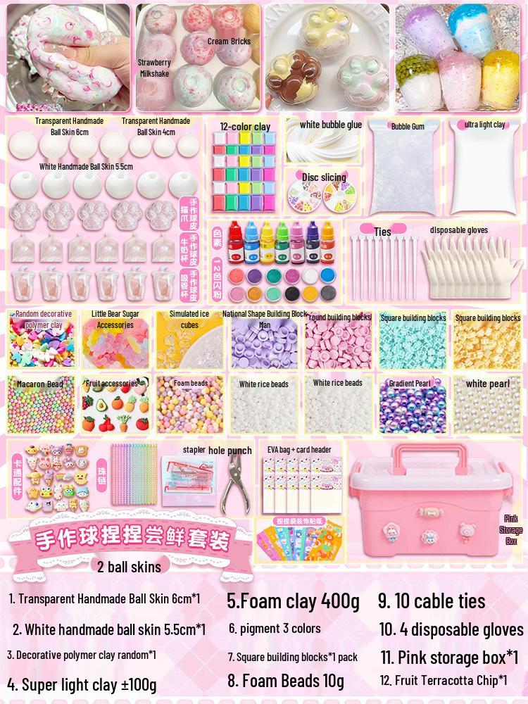 DIY Noisy Squishy Toy Kit: Handmade Set for Mochi Ball Creation