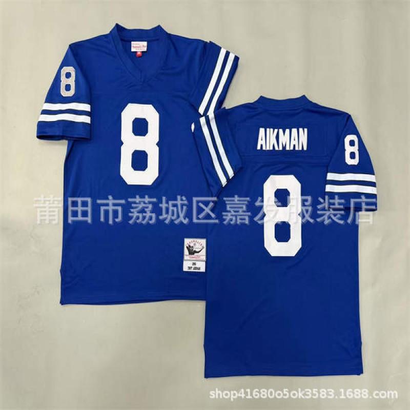 Camiseta de Fútbol Retro NFL Dallas Cowboys para Hombre de Algodón Bordada Camisa Deportiva del Equipo Ropa para Aficionados