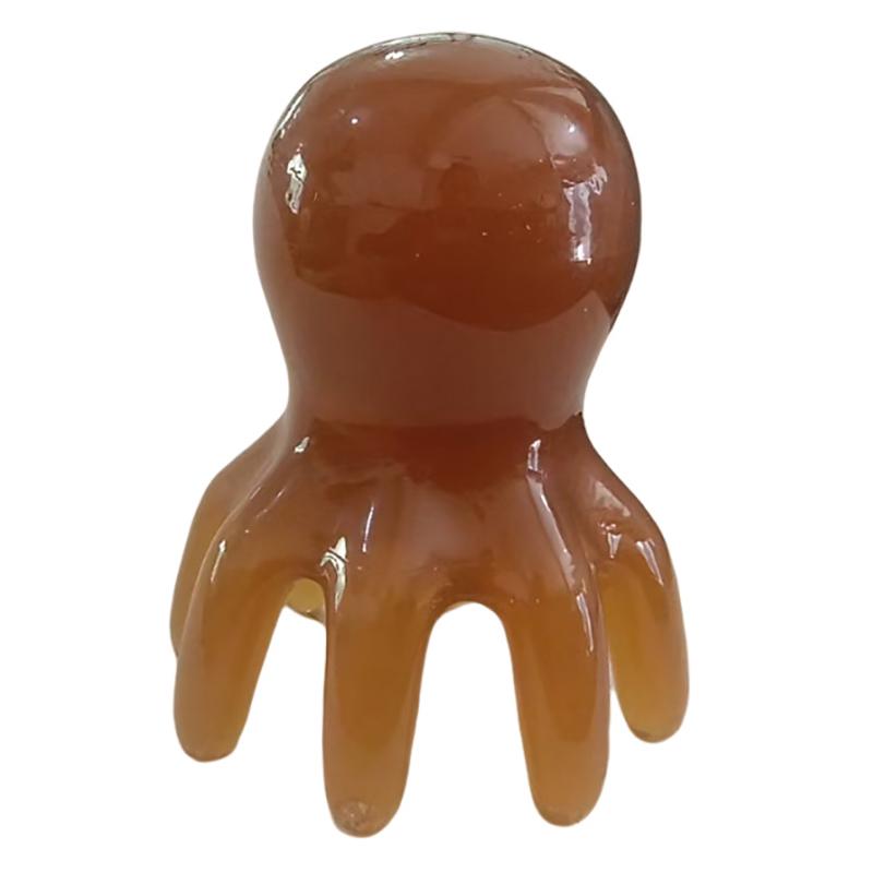 Resin Octopus Comb Head Massager Meridian Scraping Scalp Massage Brush Acupuncture Spa Gua Sha Health Deep Massage Tool