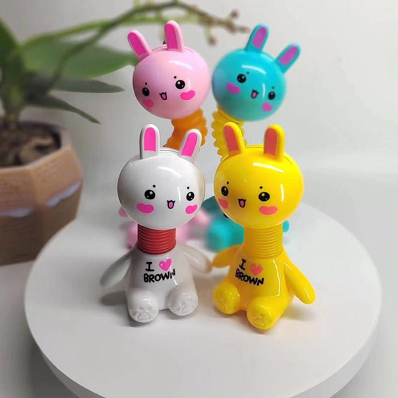 Decompression Variety Telescopic Tube Educational Stupid Rabbit Creative Small Ornament Maternal And Infant Gifts Children'S Toys
