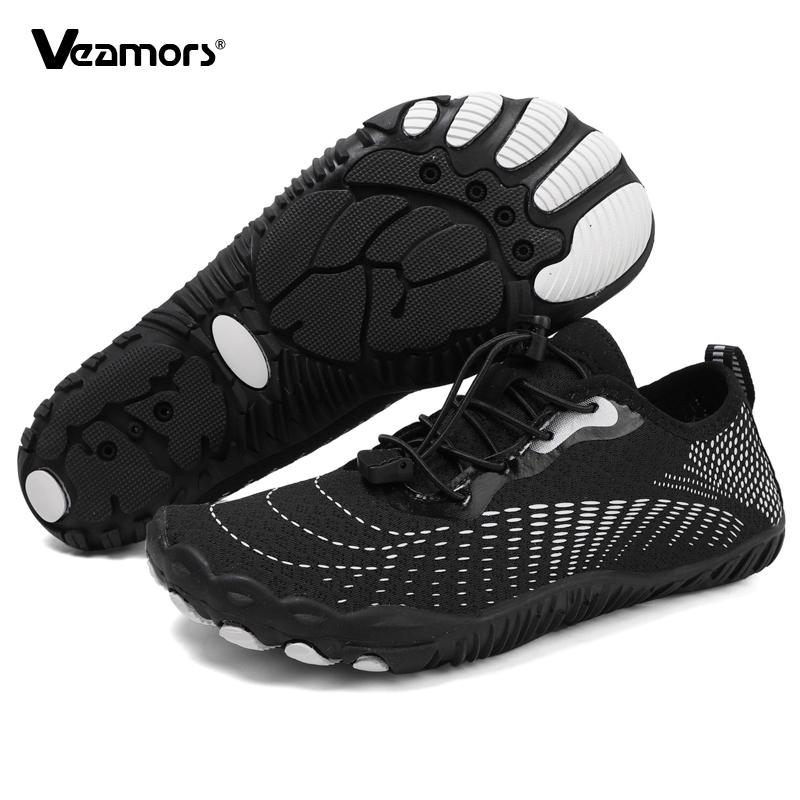 Sneldrogende Aquaschoenen voor Mannen Vrouwen Ademend Antislip Watersneakers Blote Voeten Zachte Zool Waderschoenen voor Zwemmen Strand