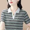 Krótkoręki T-shirt mamy na lato Nowy casualowy top dla kobiet w średnim wieku Modny, odmładzający, wyszczuplający T-shirt bazowy