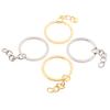 20 Pcs/lot 28mm Length Key Gold Silver Chains Key Ring Round Keychain