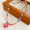 Colored Necklace Adjustable Beads Chain Creative Collarbone Chains  for Women