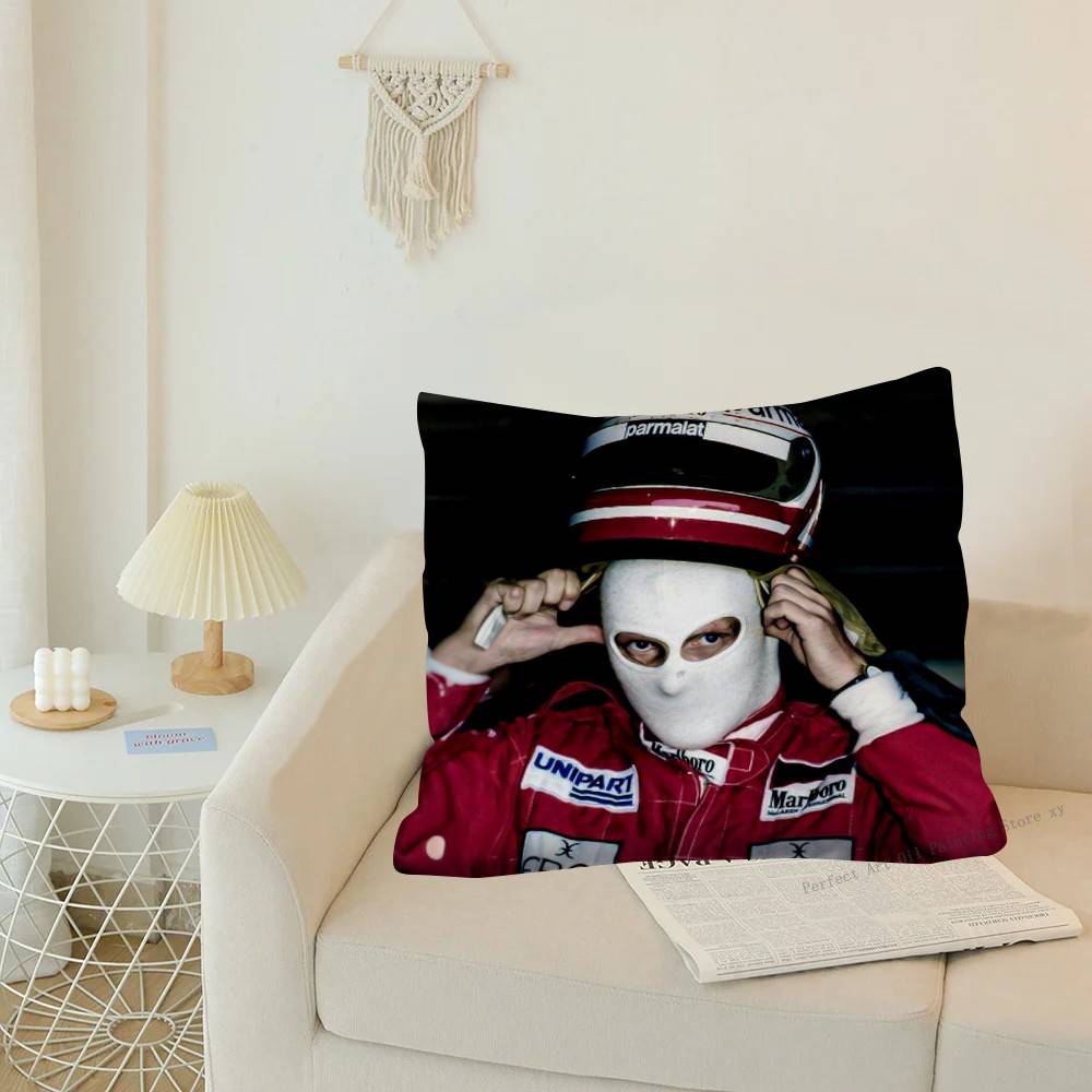1Pc N-Niki Lo-Lauda Pillow Case Fashion Square Pillowcase Bedroom Sofa Room Ins Decoration Leisure