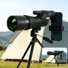 Transparent Monocular Telescope, Variable Frequency Monocular Telescope, Suitable for Outdoor Camping Hunting Bird Watching