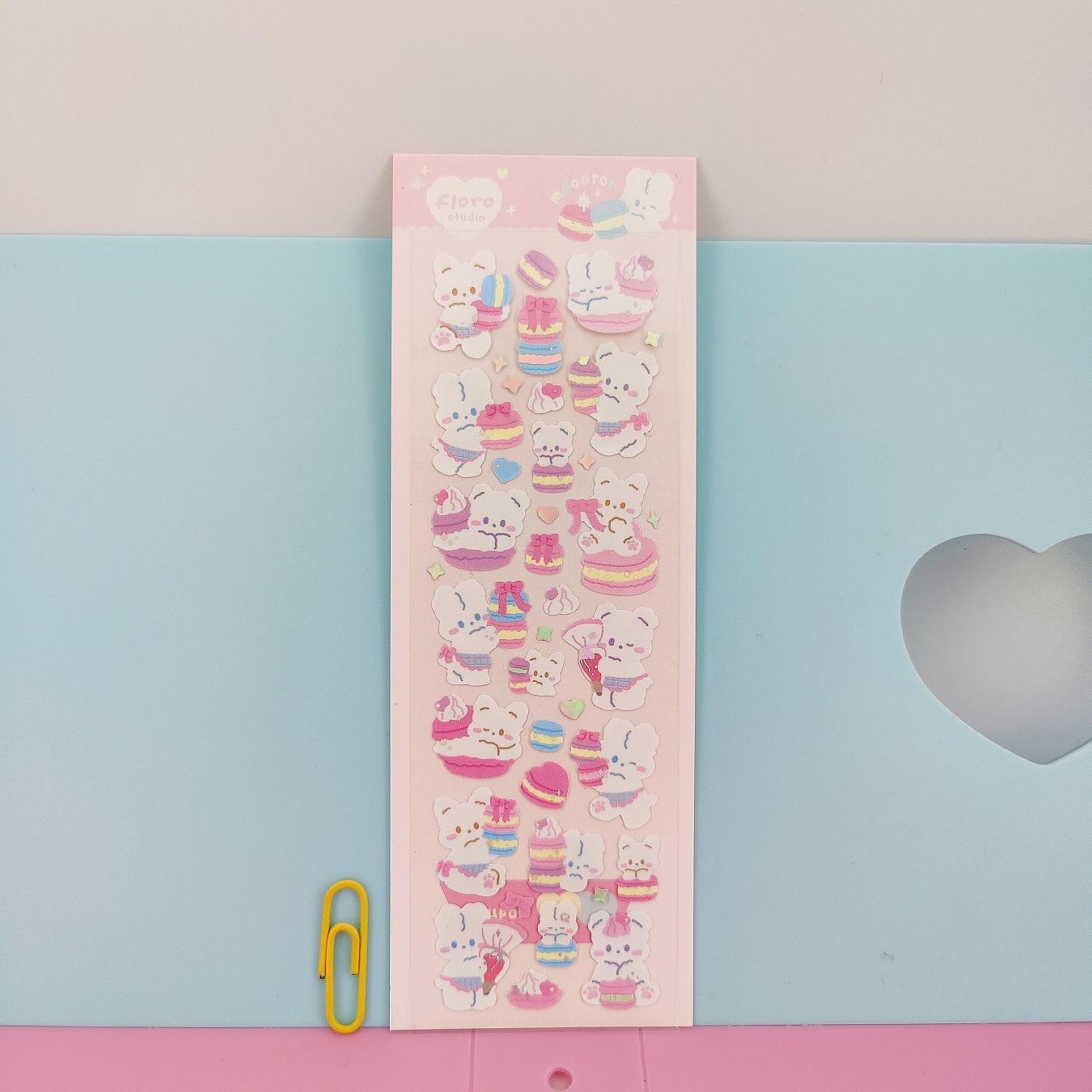 

1 шт. корейская милая наклейка Kawaii Bling Bunny Rainbow с четырьмя листьями пудинг наклейка водостойкая серебряная наклейка для студентов DIY фото 50*150mm